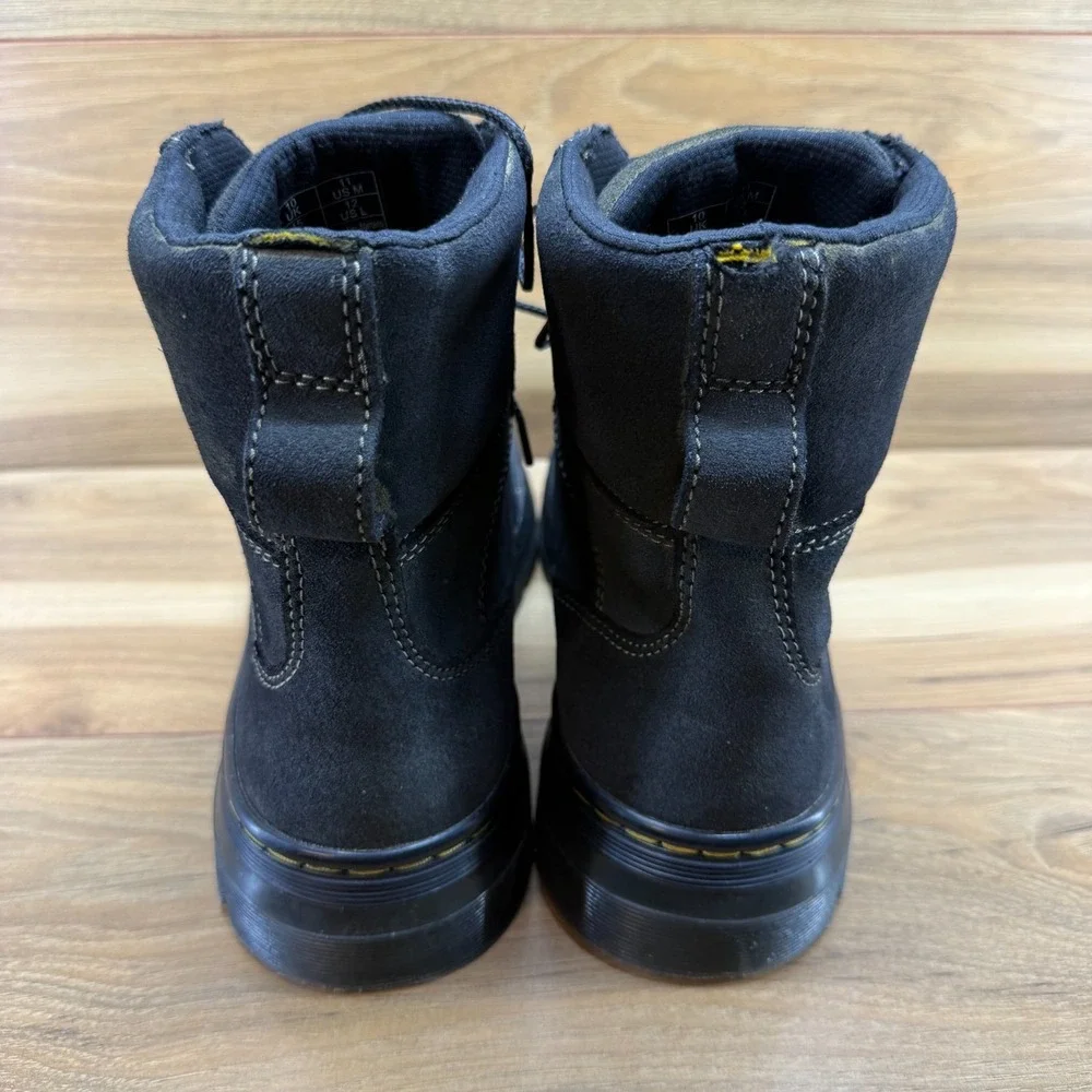 Dr Martens Combs Tech Suede Boots Mens 11 Black Chunky Modern Punk Y2K